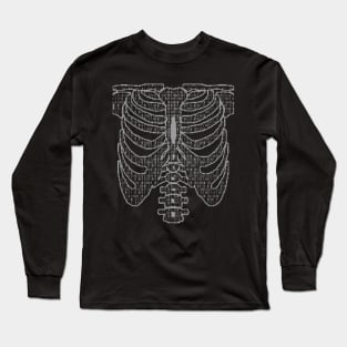 halloween skeleton ribs (variant) Long Sleeve T-Shirt